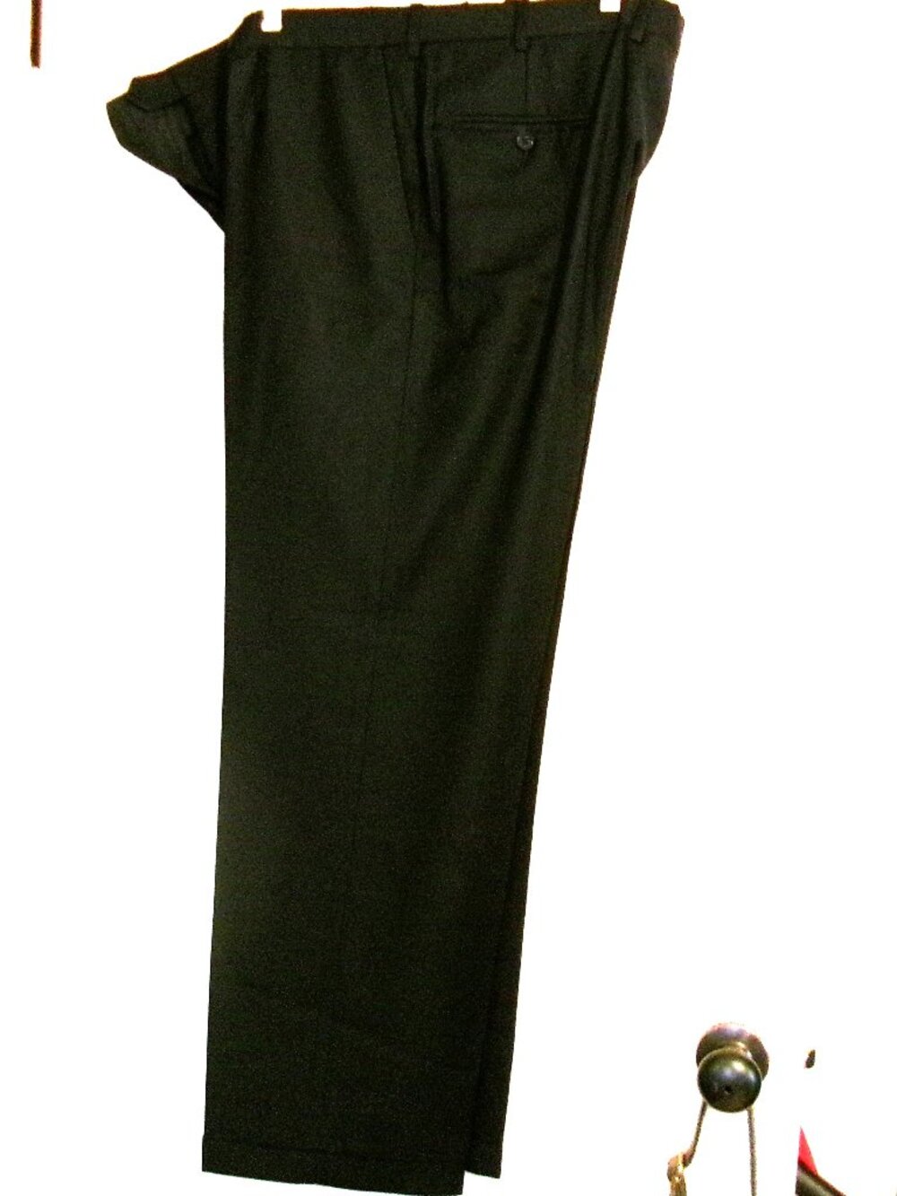 LORO PIANA Tasmanian Super 130's "Michelangelo" Black Wool Pants Size 38